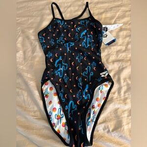 Barena White and Blue Reversible Tagged Swimwear